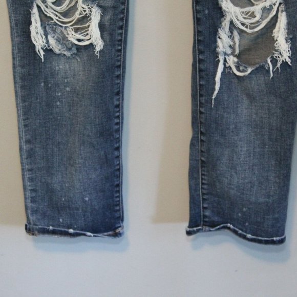 Judy Blue Destroyed Distressed Boyfriend Jeans Women's Plus Size 14W H11774 - Picture 5 of 12